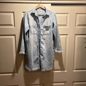 Francis Cabrel Light Denim Shirt Dress